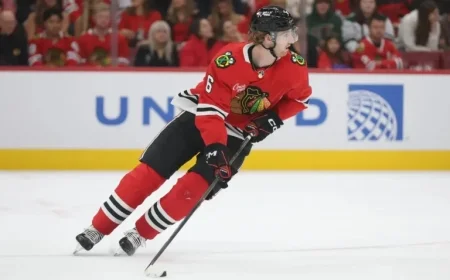 Sam Rinzel Scores First NHL Goal for Blackhawks