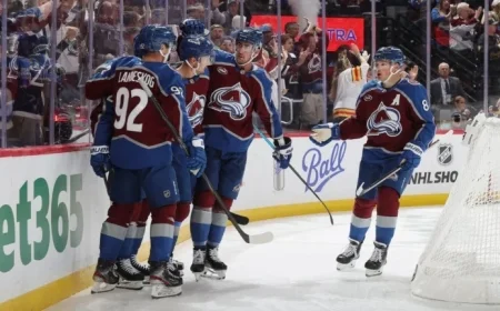 MacKinnon, Avalanche Defeat Mammoth