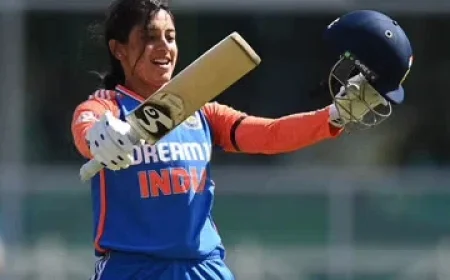 Smriti Mandhana Sets Historic Milestone as First Woman Cricketer