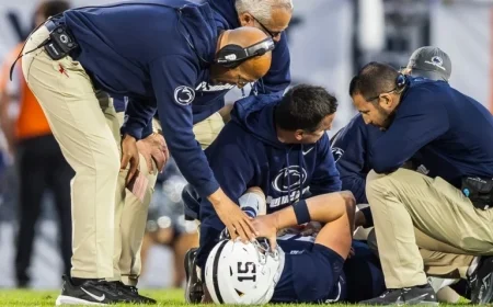 Drew Allar Exits Game with Leg Injury During Penn State’s Loss to Northwestern