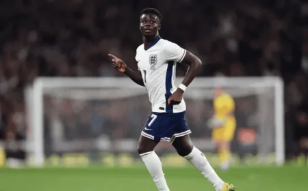 Saka Sets New Record in England’s 86-Year Football History