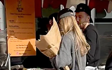 Sam Thompson’s Model Girlfriend Spotted with Bouquet on London Date