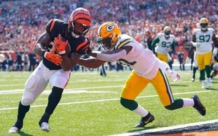 Packers vs Bengals live.. Green Bay clings to late lead as Flacco, Chase rally Cincinnati at Lambeau