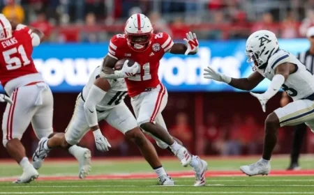 Emmett Johnson Leads Nebraska to Victory with Stellar Performance Over Maryland
