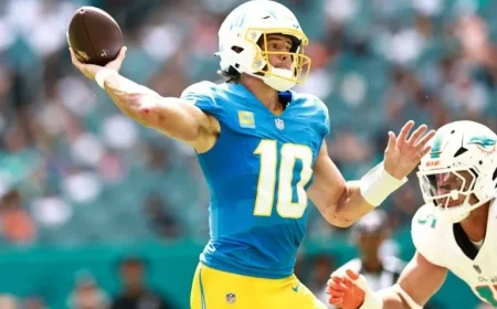 Justin Herbert Leads Chargers to Vital Win Over Dolphins