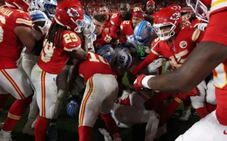 Lions and Chiefs Clash in Brawl Following Kansas City’s 30-17 Victory