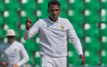 Muthusamy’s 6 Wickets Propel South Africa to Dismiss Pakistan for 378 in Test