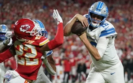 Lions’ Practice: Illegal Motion Violates Rule with Jared Goff Pass