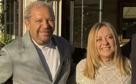 Meloni Dines in Florence with Designer Ermanno Scervino