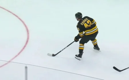 Jordan Harris Scores First Bruins Goal, Narrowing Gap to 4-2 Against Tampa Bay