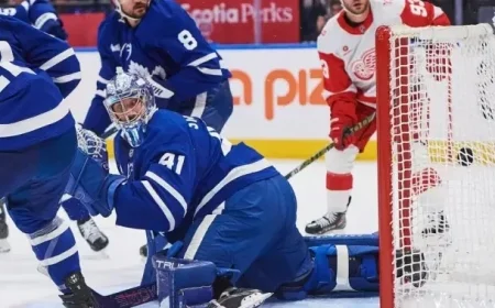 Red Wings Triumph Over Maple Leafs with Appleton and Talbot Leading