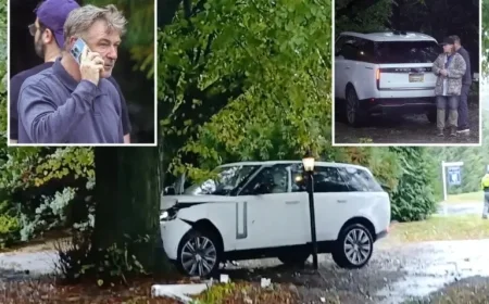 Alec Baldwin’s Range Rover Collides with Tree in Hamptons Accident