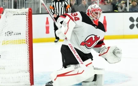 Devils’ Goaltender Poised for Season Debut Against Blue Jackets