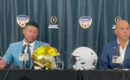 Notre Dame’s Marcus Freeman Discusses James Franklin’s Penn State Dismissal