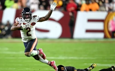 Bears WR DJ Moore Remains in Washington, D.C. for Safety Reasons