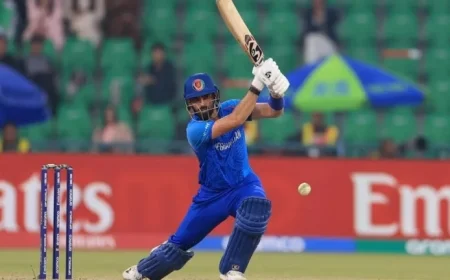 Nabi’s Late Surge Propels Afghanistan to 293/9 Against Bangladesh in 3rd ODI