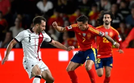 Spain Defeats Georgia 2-0, Moves Closer to World Cup Qualification