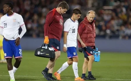Christian Pulisic Exits Early in USMNT Friendly Against Australia