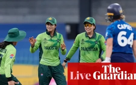 Rain Disrupts England vs Pakistan Women’s Cricket World Cup Match Live