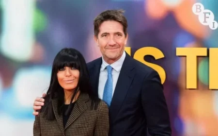 Claudia Winkleman Attends Bradley Cooper Premiere with Husband