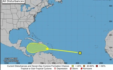 National Hurricane Center Flags Two Areas of Interest in the Atlantic: Caribbean-Bound Wave and North Atlantic Low