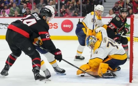 Saros Shines with 31 Saves as Predators Defeat Senators