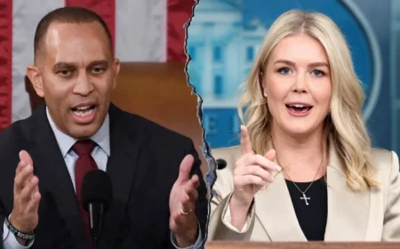 Karoline Leavitt Criticizes Hakeem Jeffries as ‘Stone-Cold Loser’ After Insult