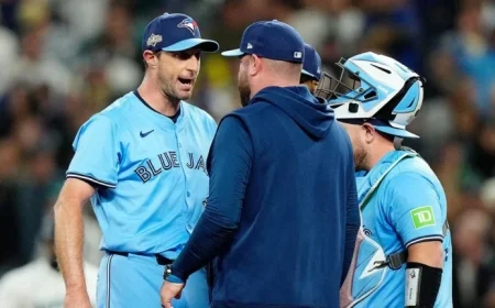 Blue Jays’ Max Scherzer Stands Firm in Tense Game 4 Win Dispute