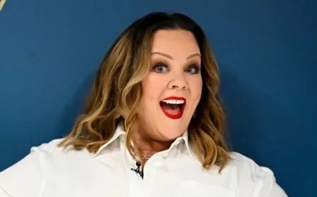 Melissa McCarthy Stuns in Black Lace Top and Skirt Post Weight Loss
