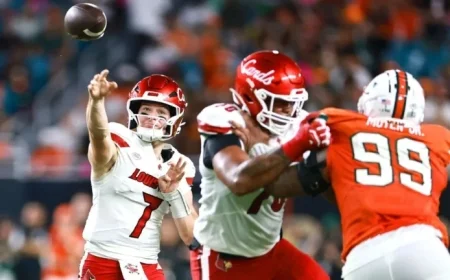 Louisville Stuns No. 2 Miami as Carson Beck Throws 4 INTs