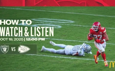 Raiders vs. Chiefs: How to Watch and Listen in Week 7