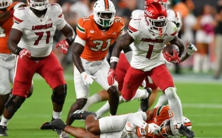 Louisville Shocks No. 2 Miami in AP Top 25 Opener