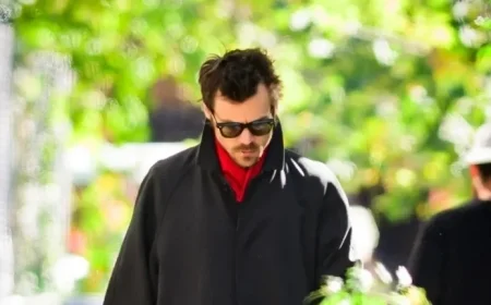 Harry Styles Elevates Fall Look with a Striking Red Accent