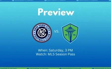 NYCFC vs. Sounders: Essential Match Details and Insights