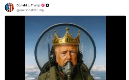 Trump Shares AI Video Depicting Himself Bombing Protesters with Liquid
