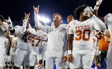 Steve Sarkisian Reacts to Overtime Victory Against Kentucky