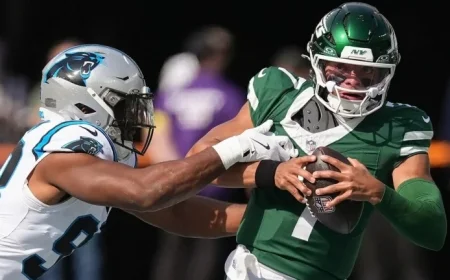 Panthers Defender’s Hard Hit on Justin Fields Sparks Scuffle