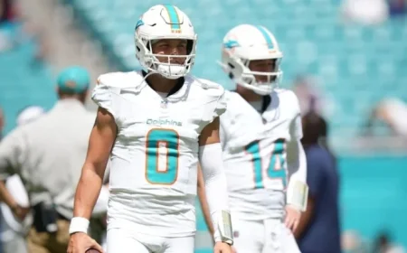 Fins Promote Ewers to Second-String Quarterback Over Wilson vs. Browns