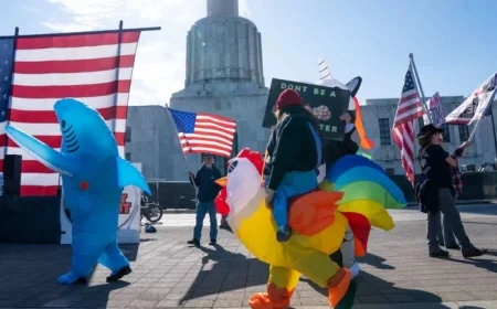 Oregon’s Peaceful ‘No Kings’ Protests Conclude with Forceful Portland Display