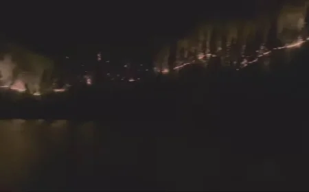 Images: Wildfire Endangers Residences in Haute-Mauricie