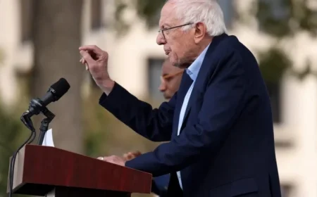 Bernie Sanders Criticizes Trump, Billionaires at ‘No Kings’ Rally