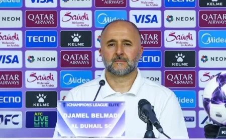 Belmadi Supports Al Duhail in Crucial Al Wahda Match
