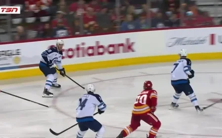 Toews Scores First Power-Play Goal with Jets