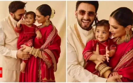 Deepika Padukone and Ranveer Singh Reveal Daughter Dua on Diwali to Fans