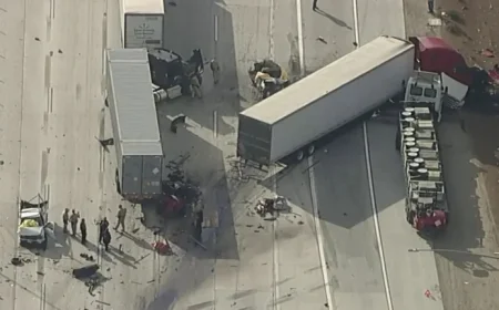 Ontario Crash on 10 Freeway: Semitruck Collision Kills 2