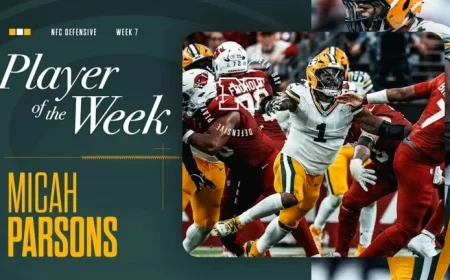 Micah Parsons Secures NFC Defensive Player of the Week Honors