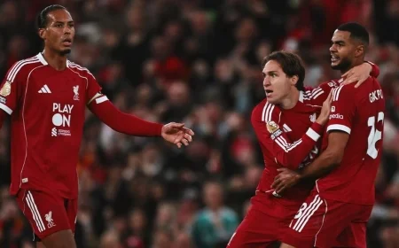 eintracht francfort – liverpool : démarrage nerveux au Deutsche Bank Park, les Reds pressent haut