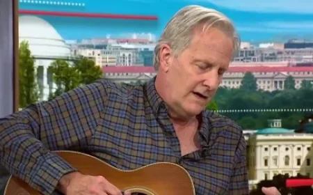 Jeff Daniels goes live with protest song as new TV role and stage plans keep momentum building