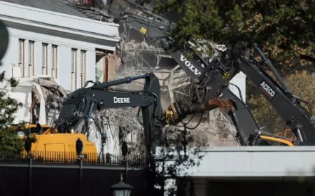 East Wing Demolition Begins for New Trump Ballroom at White House