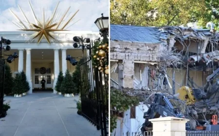 White House East Wing Demolished to Build New Ballroom: Before-and-After Photos